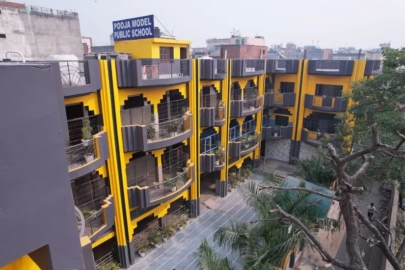 Pooja Model Public School building, Maujpur, Delhi